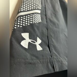 Under Armour HeatGear Men’s Athletic Shorts Black Gray Loose Fit Large